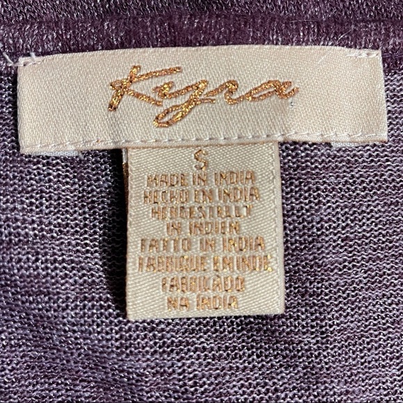 Kyra purple sequin sheer long sleeve top small - Picture 6 of 7